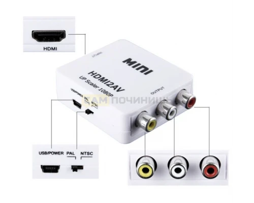 T3621 MINI конвертер HDMI в AV RCA HDMI2AV
