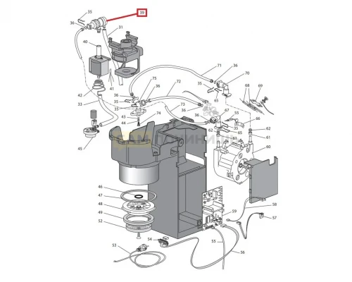 7313286129 Клапан обратный (аварийный) DeLonghi 7332128100, 7313260161, CFM100DL, AS00009453