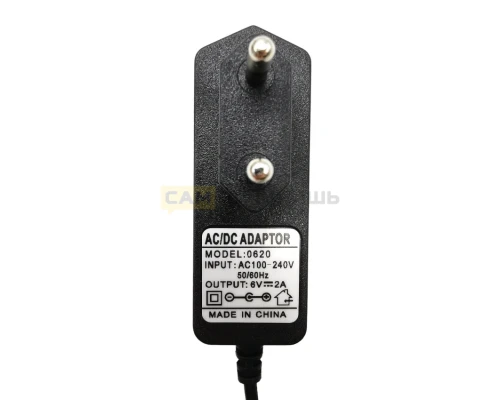T5305 Адаптер, блок питания 6V 2A 5,5*2,5мм Adapter AC-DC (250шт/к)