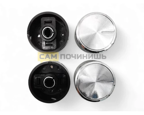0051590 Ручки для плиты (4шт) черные(верх хром)